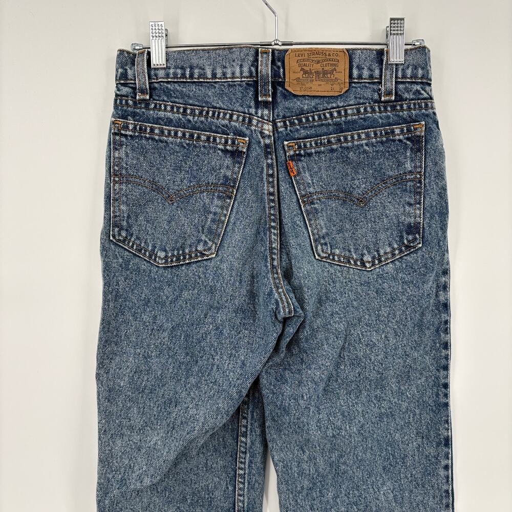 Levis Mens 28x32 505 Student Jeans Blue Acid Wash Vintage 90s Made in USA - Picture 14 of 16